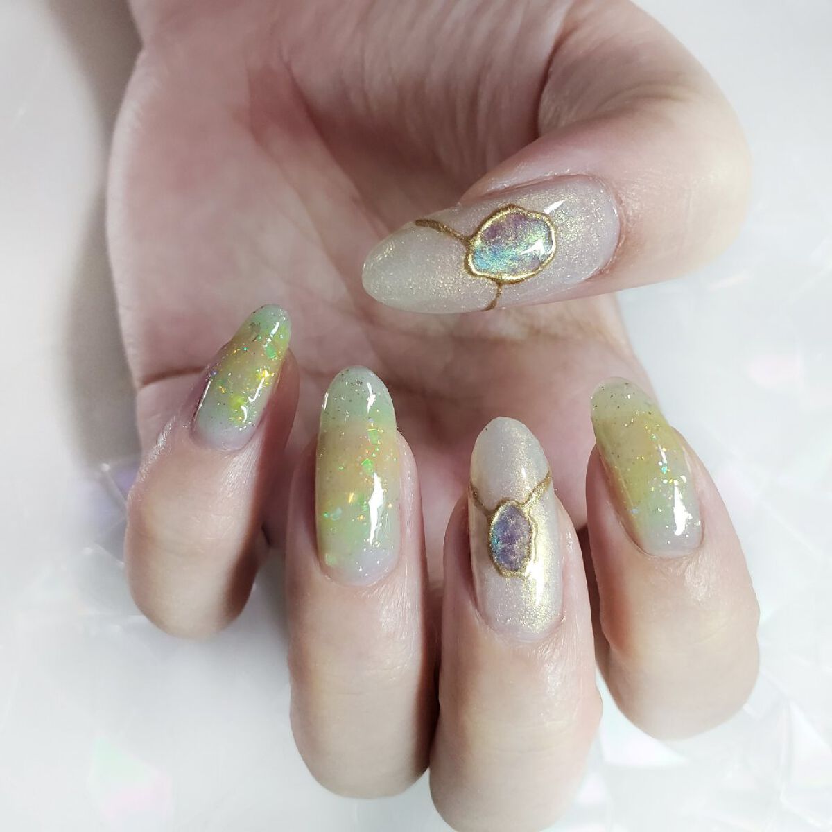 セルフカラージェル Candy star 03/ネイル工房/ジェルネイルを使ったクチコミ（3枚目）