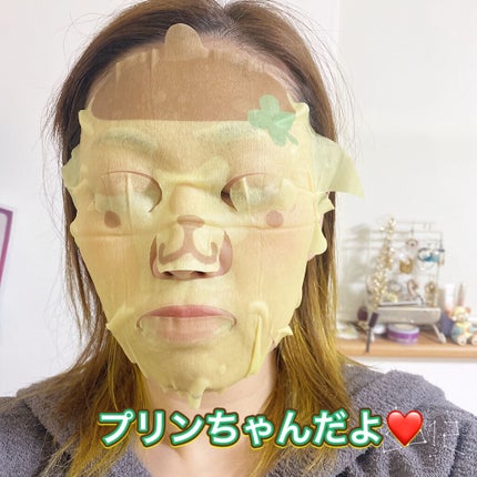ポムポムプリン なりきりフェイスパック/サンリオ/シートマスク・パックを使ったクチコミ(3枚目)