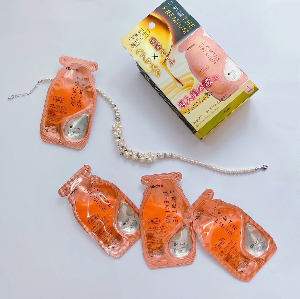 いち髪　THE PREMIUM　Wケアブースター美容オイルマスク/いち髪/ヘアマスク・ヘアパックを使ったクチコミ（2枚目）