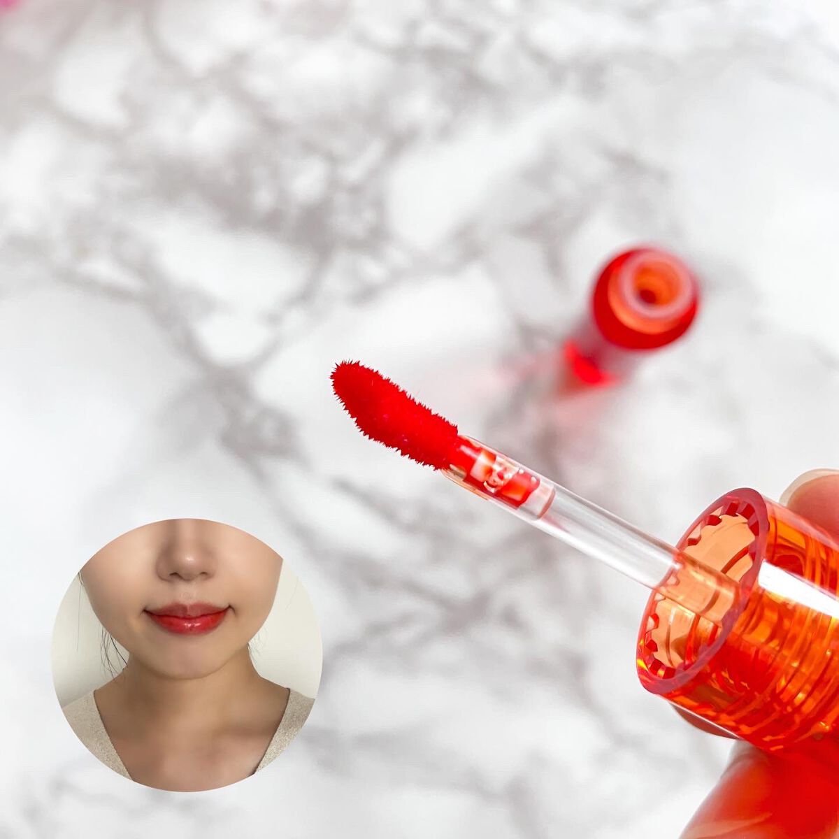 Vit C ウォーターティント 04 Tangerine/CathyDoll/リップティントを使ったクチコミ（3枚目）