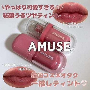 ジェルフィットティント/AMUSE/口紅を使ったクチコミ（1枚目）