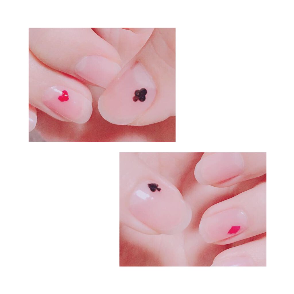 世界一主張の弱いトランプ柄ネイル(クソデカ誇張表現)

頑張ったから見てほしいだけ☺️☺️

4枚目以降に描き方置いたよ。

💅必要なもの
・ネイルポリッシュ
・3枚目のネイル用のなんか(または爪楊枝とか)
・ネイル用の細い筆
・マスキン