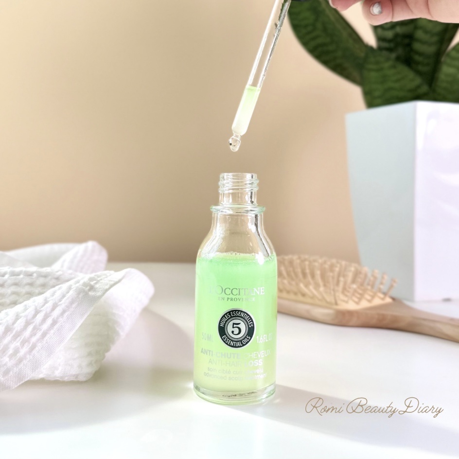 薬用 メディカル アンチヘアロスセラム/L'OCCITANE/頭皮ローションを使ったクチコミ（3枚目）