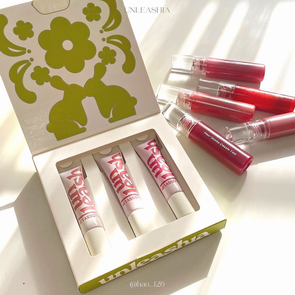 ノンスティッキーダズルティント/unleashia/リップティントを使ったクチコミ（1枚目）