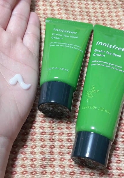 グリーンティーシード クリーム/innisfree/フェイスクリームを使ったクチコミ(3枚目)