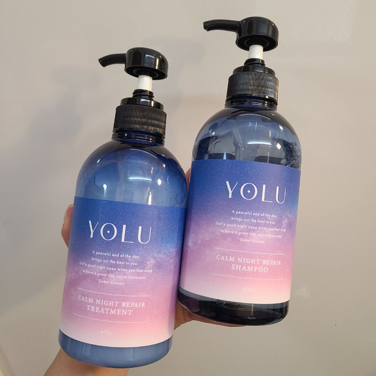 カームナイトリペアシャンプー／トリートメント/YOLU/市販シャンプーを使ったクチコミ（1枚目）
