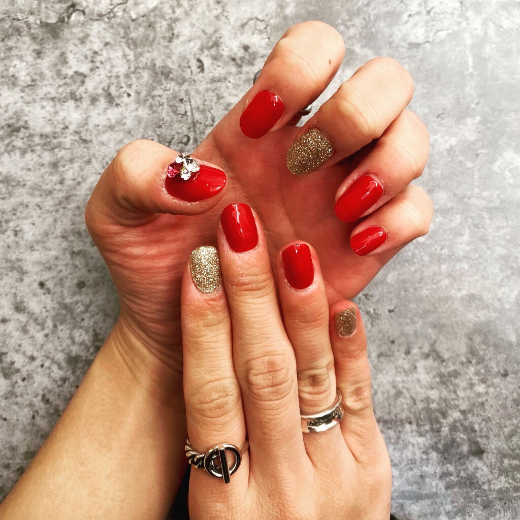 セミキュアジェルネイル(ハンド)/ohora/ネイルシールを使ったクチコミ(1枚目)