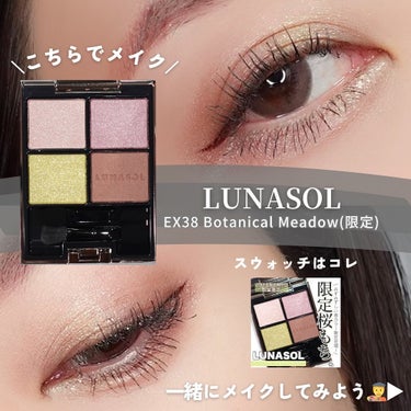 アイカラーレーション EX38 Botanical Meadow（限定発売）/LUNASOL/アイシャドウパレットを使ったクチコミ（2枚目）