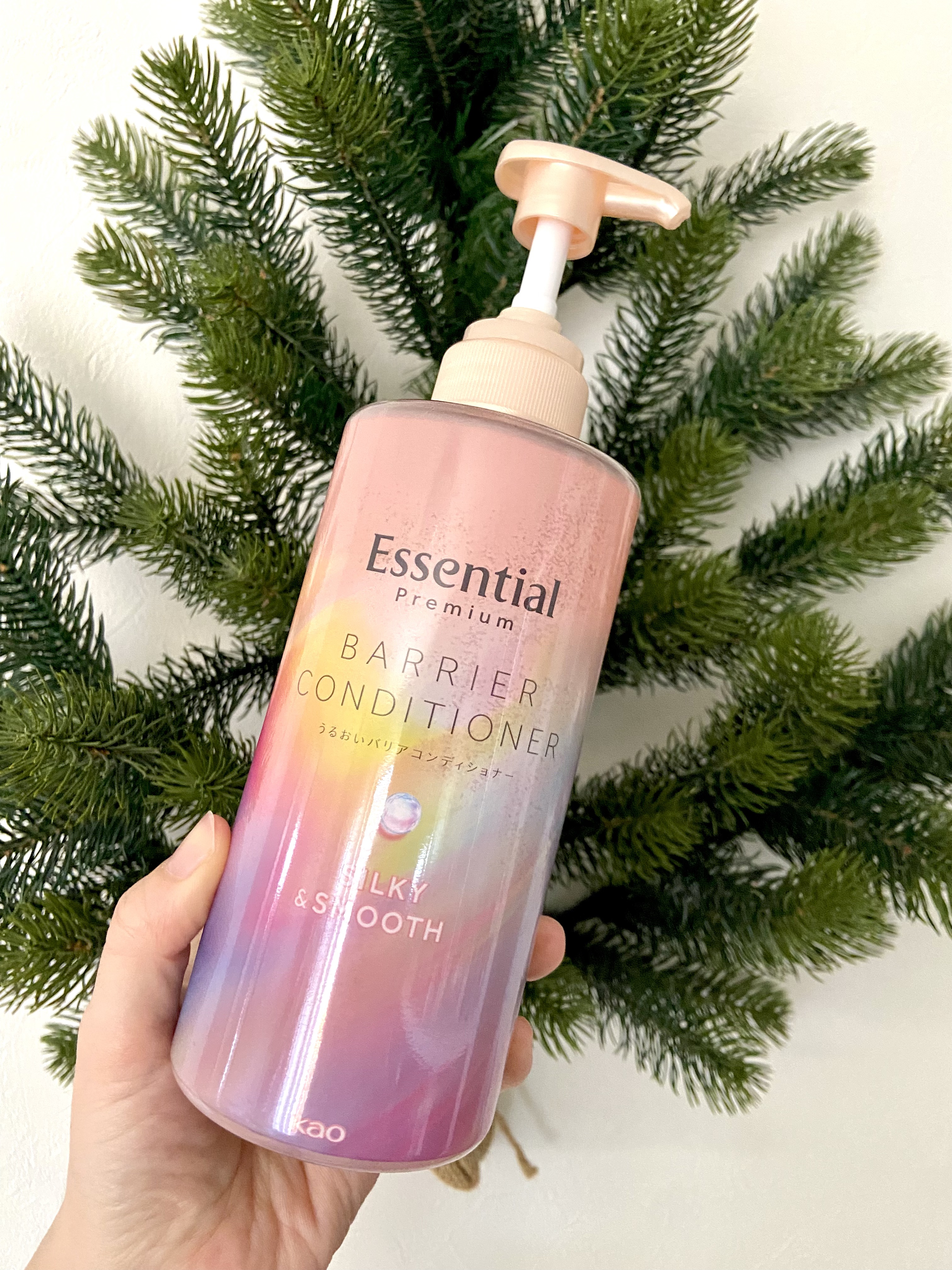 エッセンシャルプレミアム バリアシャンプー・コンディショナー シルキー＆スムース コンディショナー ポンプ 450ml【旧】/エッセンシャル/市販シャンプーを使ったクチコミ（1枚目）