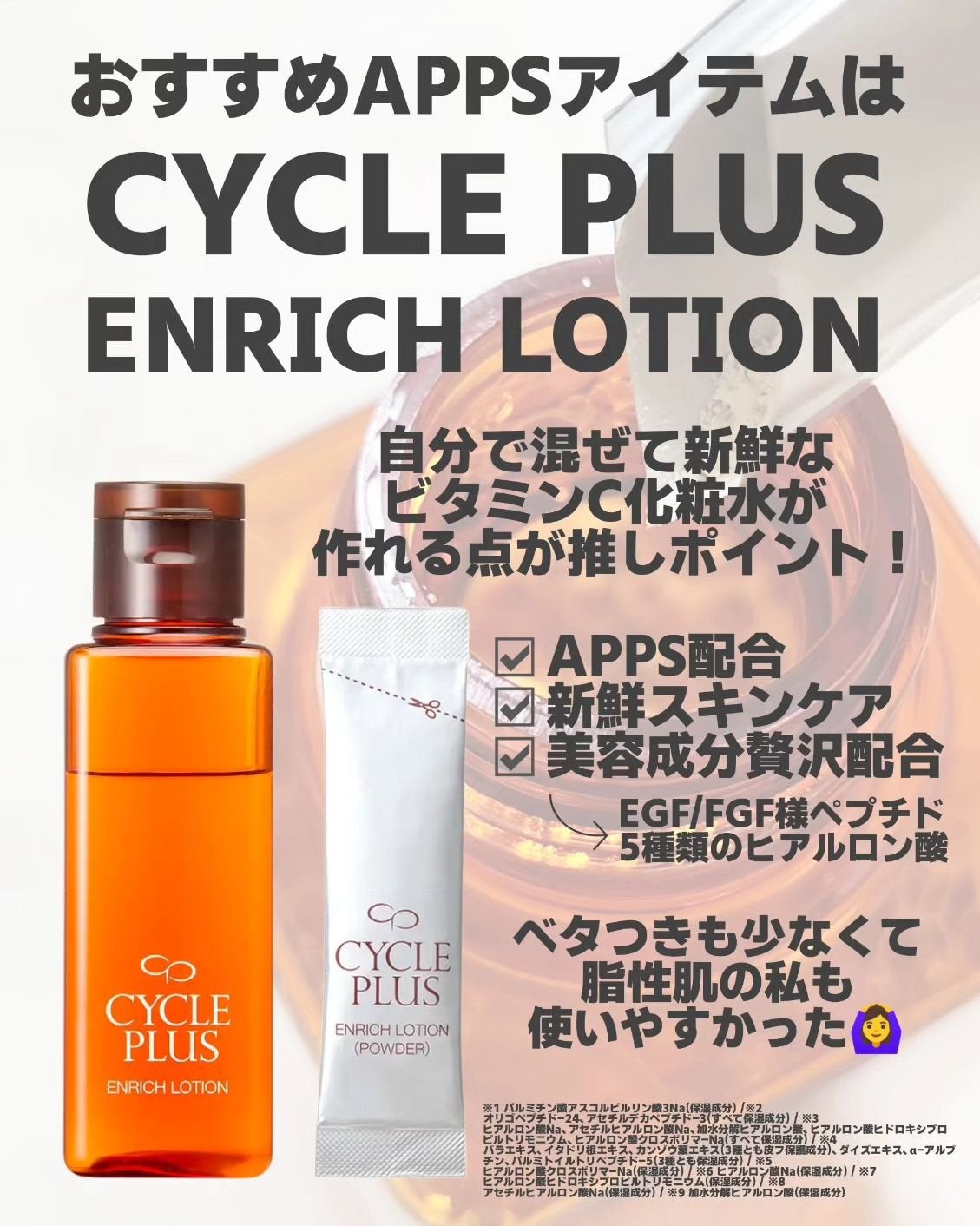 エンリッチ ローション/サイクルプラス/化粧水を使ったクチコミ(4枚目)