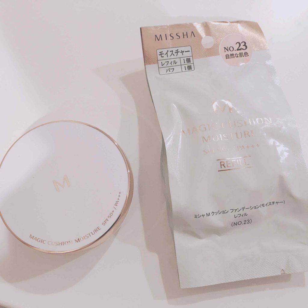 M クッション ファンデーション(モイスチャー)/MISSHA/クッションファンデーションを使ったクチコミ（1枚目）