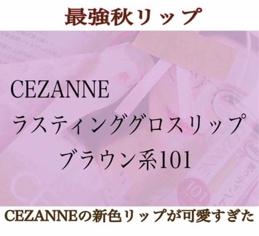 ラスティンググロスリップ/CEZANNE/口紅を使ったクチコミ（1枚目）