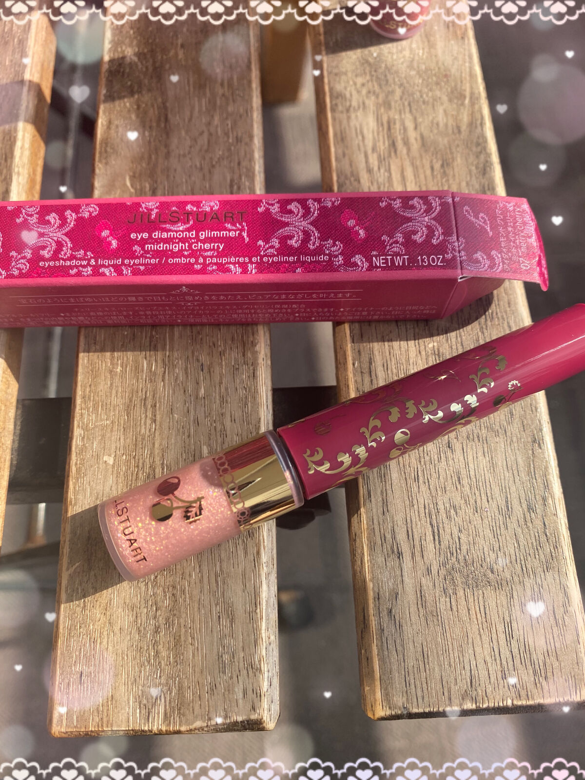 ジルスチュアート　アイダイヤモンド グリマー 07 merry cherry ＜ミッドナイトチェリー＞（限定色）/JILL STUART/グリッターを使ったクチコミ（1枚目）