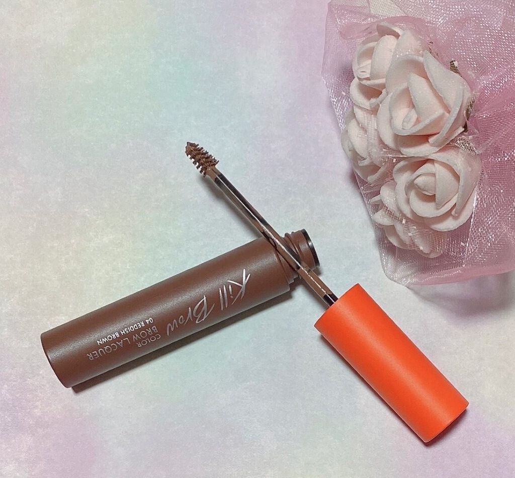 キル ブロウ カラー ブロウ ラッカー 04 REDDISH BROWN/CLIO/眉マスカラを使ったクチコミ（2枚目）