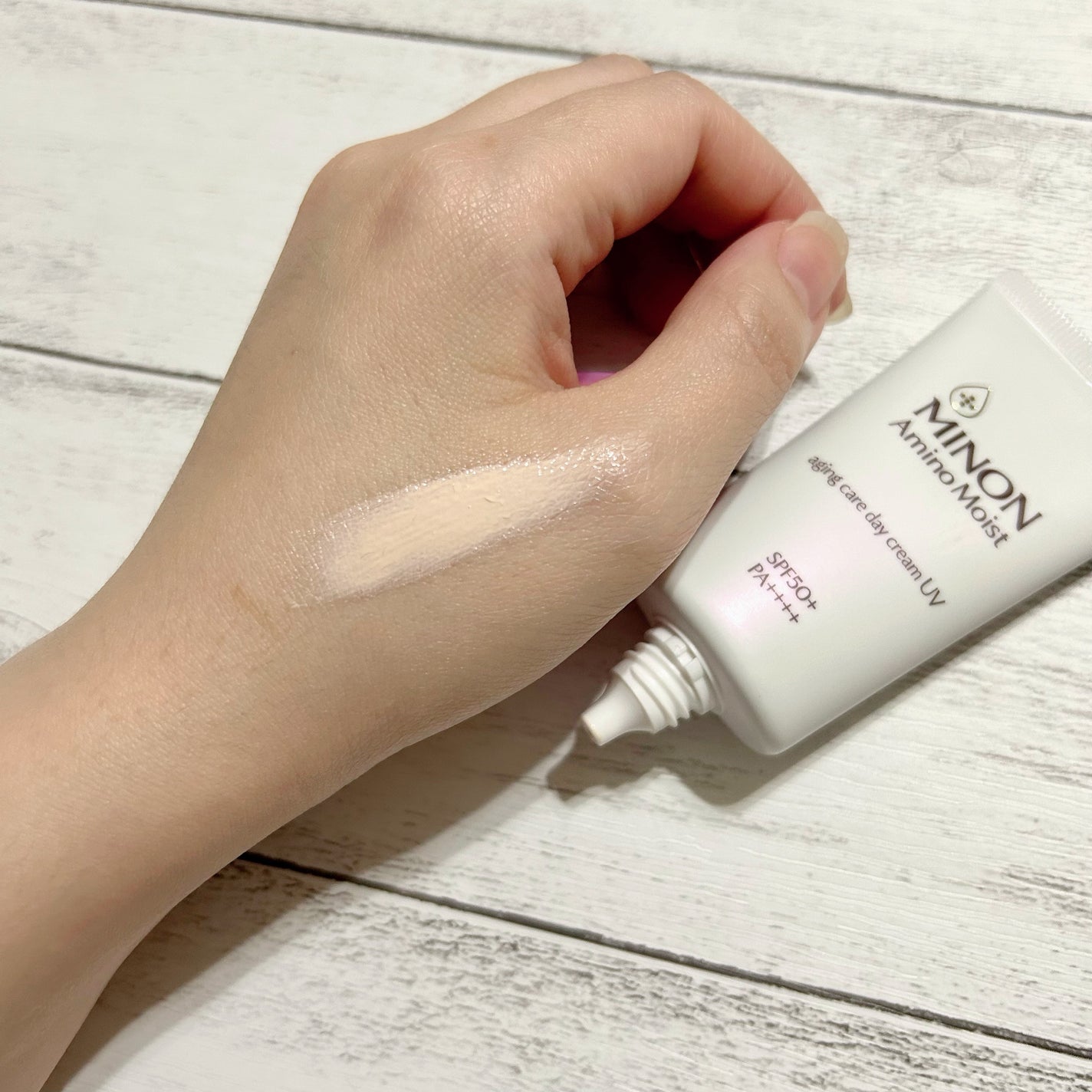 ミノン アミノモイスト エイジングケア デイクリームUV/ミノン/日焼け止めクリームを使ったクチコミ(3枚目)
