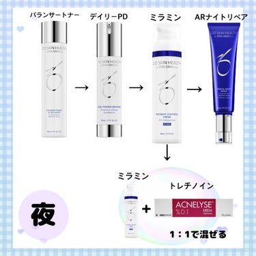 ZO Skin Health ARナイトリペアのクチコミ「※これは私の場合です🙇‍♀️
　個人の意見ですので、参考程度に🥺

✄------ ฅ( ̳•.....」（3枚目）