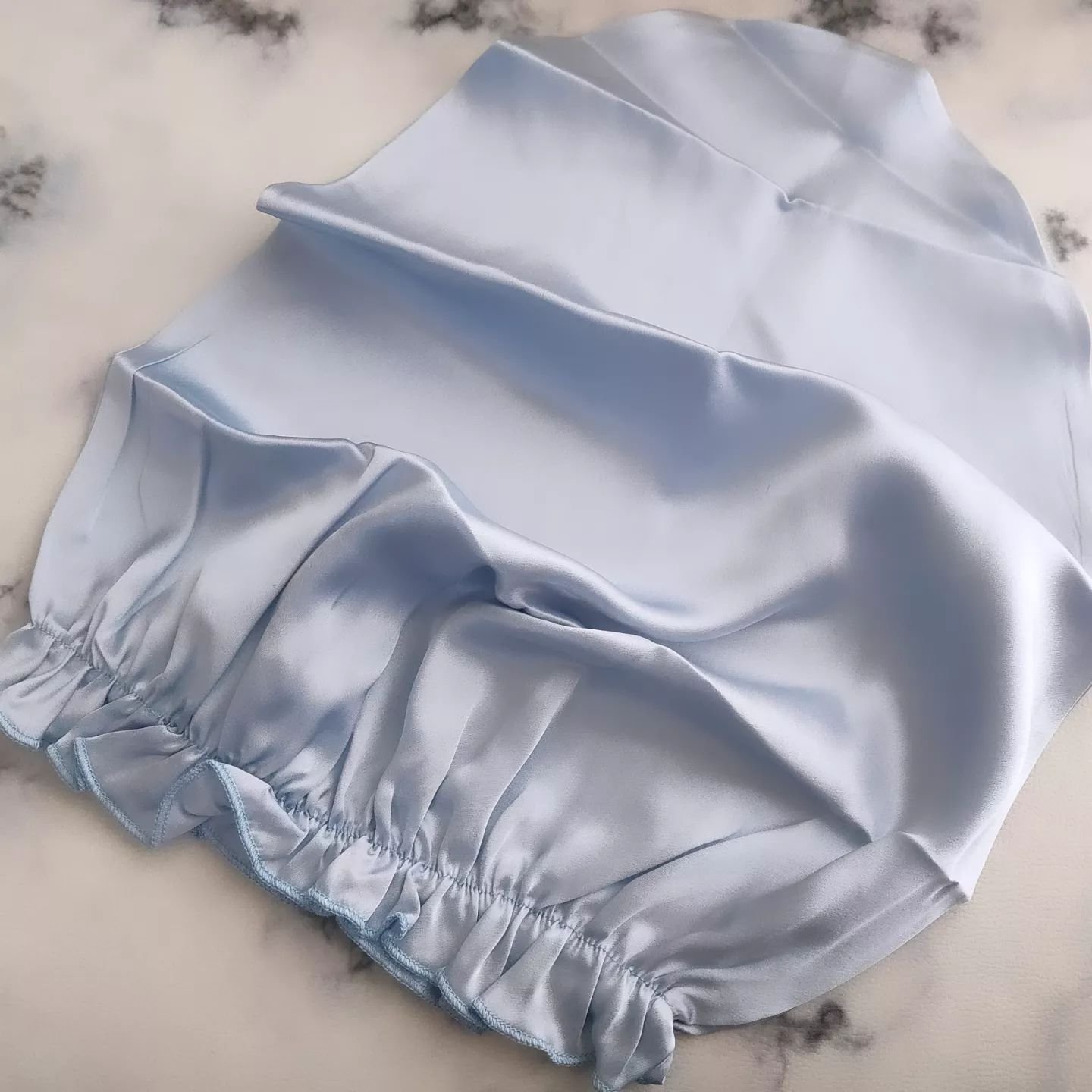 シルク100% ナイトキャップ セミロングタイプ/Roque/ヘアアクセサリーを使ったクチコミ（2枚目）