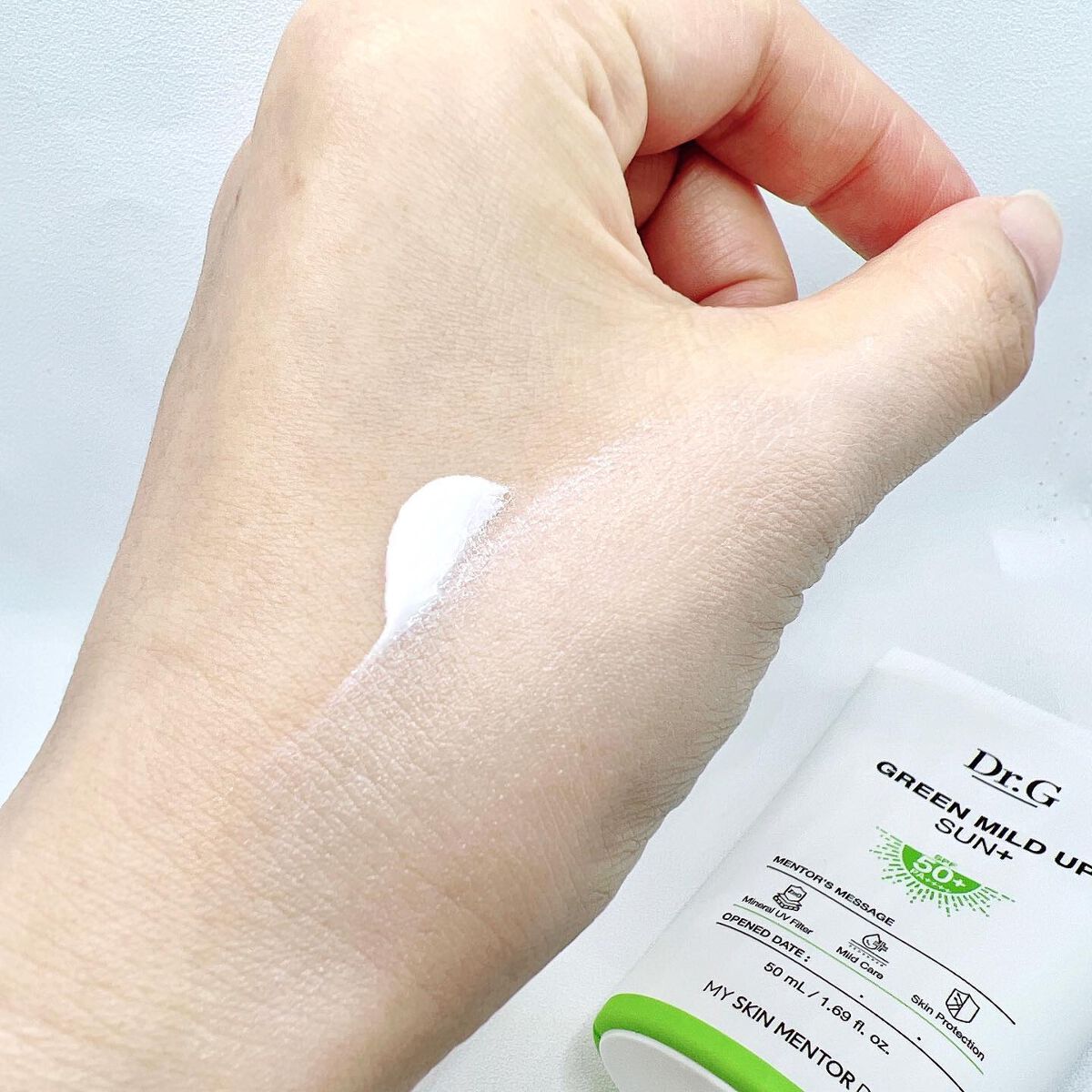 グリーンマイルドアップサンプラス/Dr.G/日焼け止めクリームを使ったクチコミ(5枚目)
