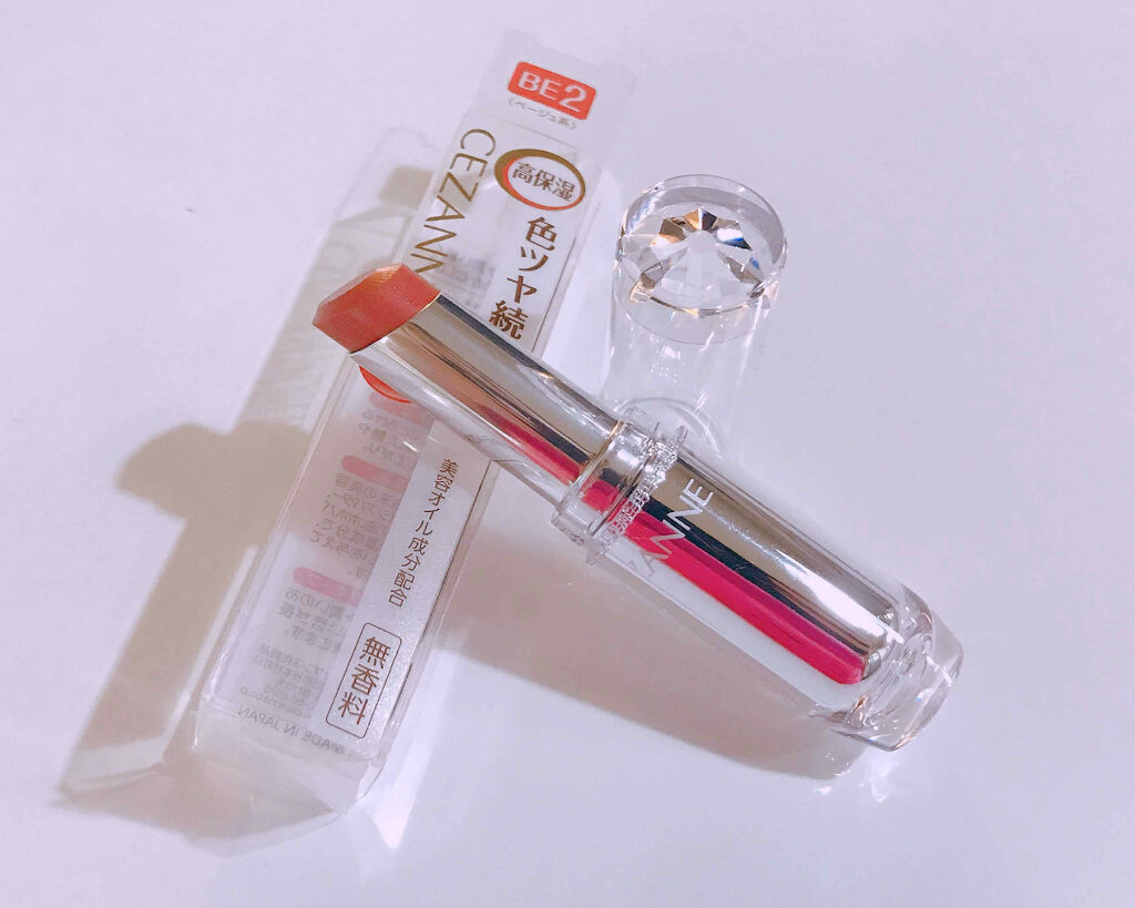 ラスティンググロスリップ/CEZANNE/口紅を使ったクチコミ（2枚目）