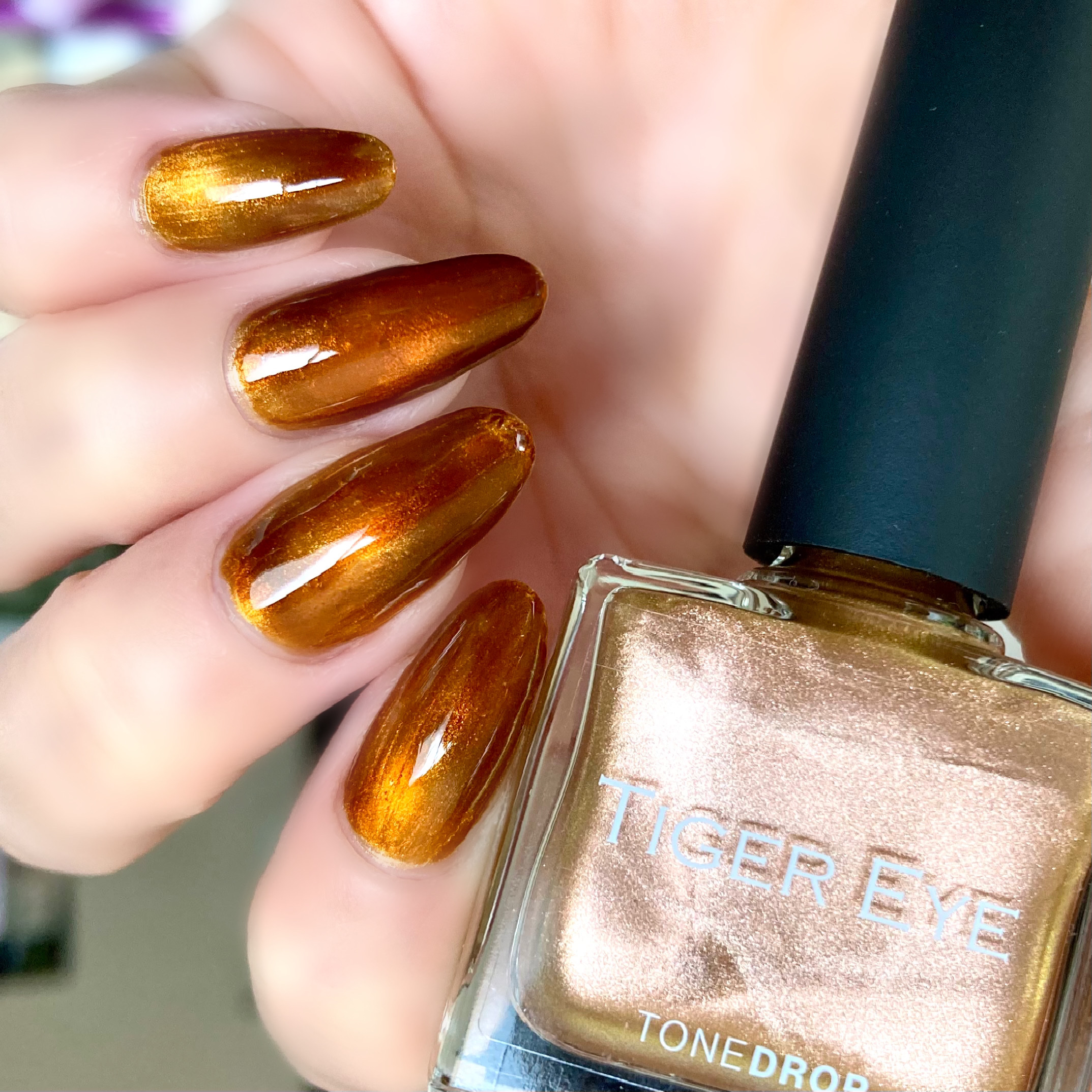 TONE DROP ネイルポリッシュ 029 TIGER EYE/D-UP/マニキュアを使ったクチコミ（2枚目）