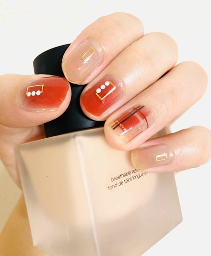 ネイルシール/Qoo10/ネイルシールを使ったクチコミ(1枚目)