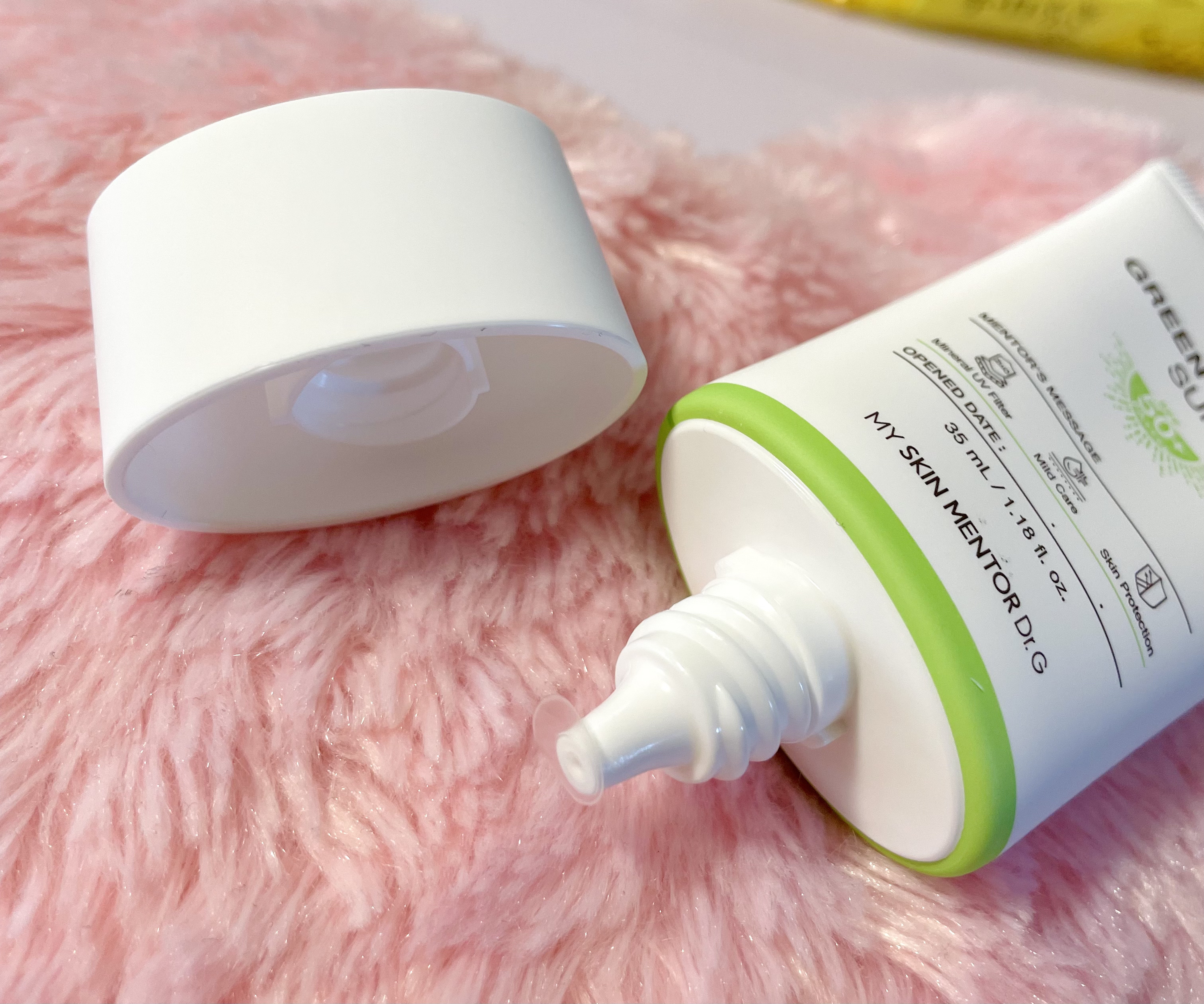 グリーンマイルドアップサンプラス 35ml/Dr.G/日焼け止めクリームを使ったクチコミ（3枚目）