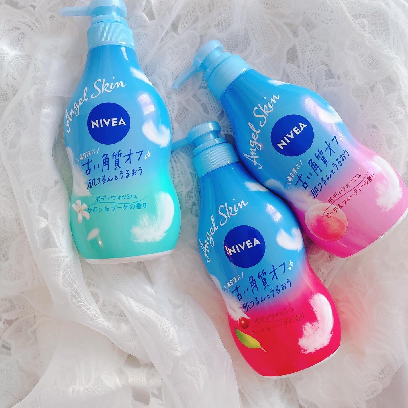 エンジェルスキン ボディウォッシュ サボン&ブーケの香り/ニベア/ボディソープを使ったクチコミ(1枚目)