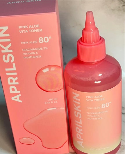 ピンクアロエビタトナー/APRILSKIN/化粧水を使ったクチコミ(4枚目)