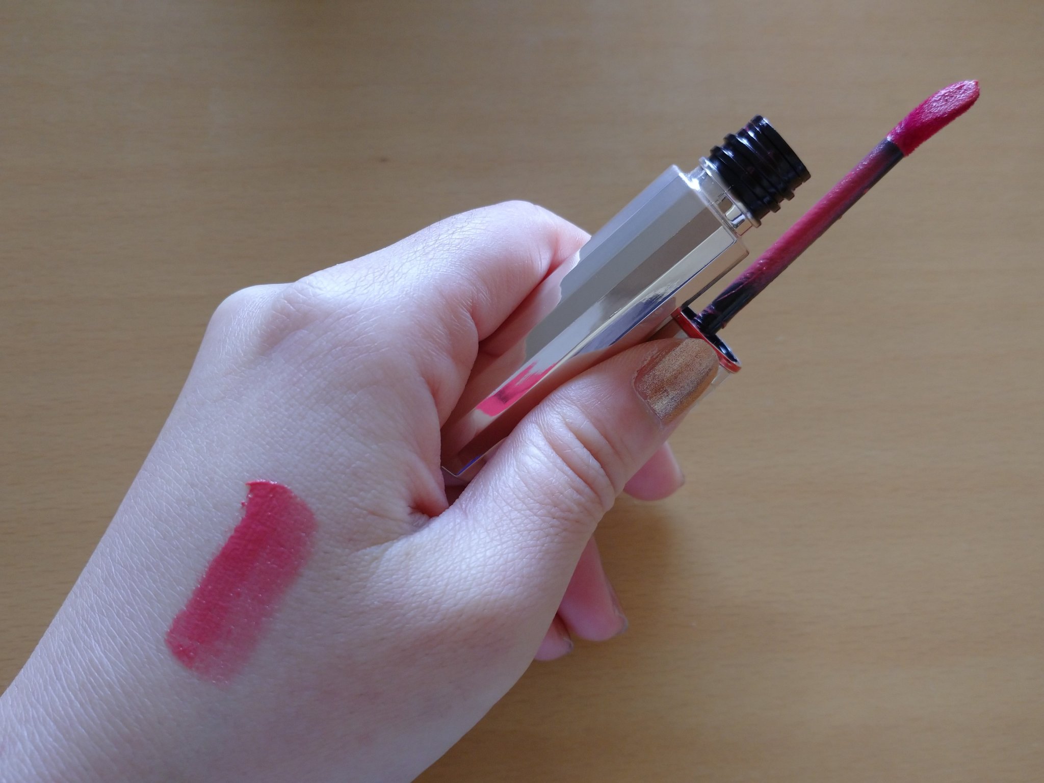 ウオータリールージュ RD445/マキアージュ/リップグロスを使ったクチコミ（1枚目）