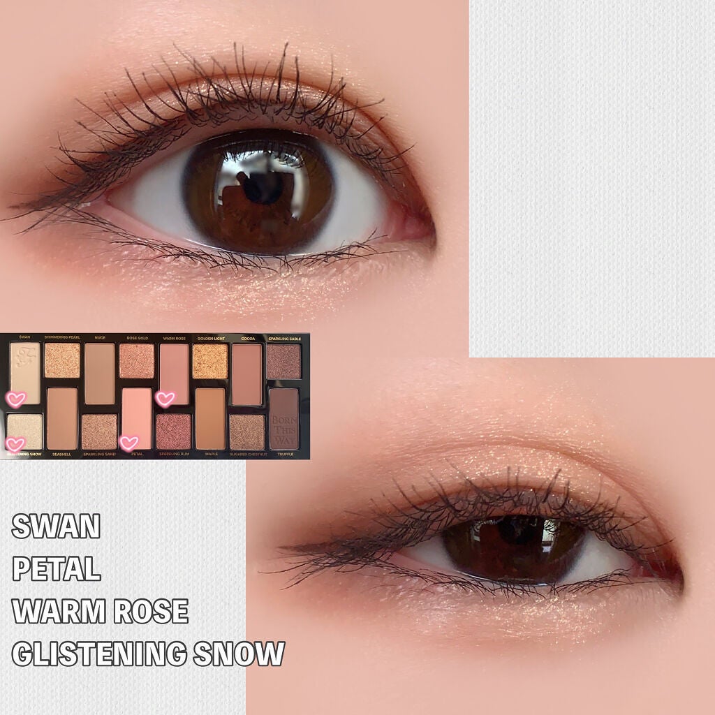 ボーン ディス ウェイ ザ ナチュラル ヌード アイシャドウ パレット/Too Faced/アイシャドウパレットを使ったクチコミ(6枚目)