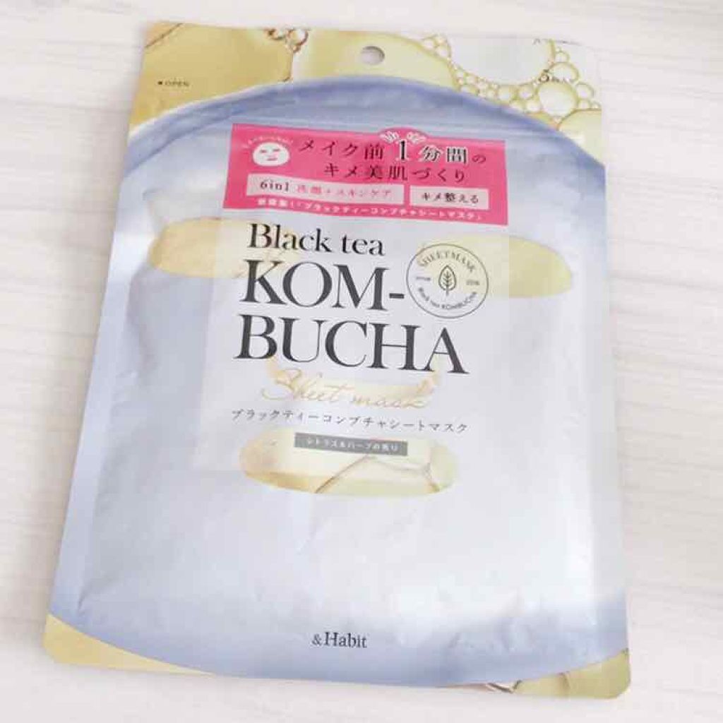 ブラックティーコンブチャシートマスク/&Habit/シートマスク・パックを使ったクチコミ（1枚目）