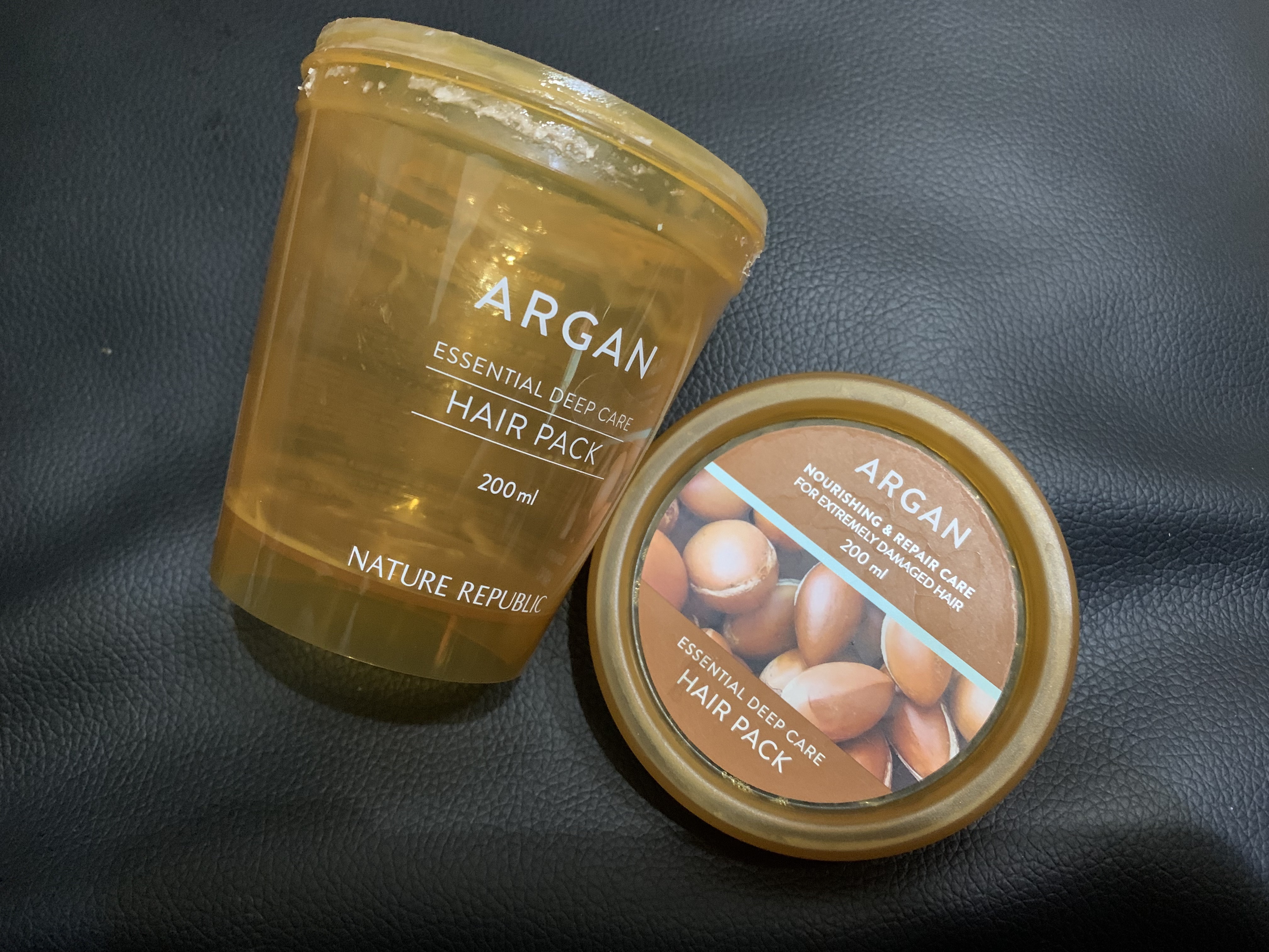 アルガンエッセンシャル ディープケアヘアパック 200g/ネイチャーリパブリック/ヘアマスク・ヘアパックを使ったクチコミ（2枚目）