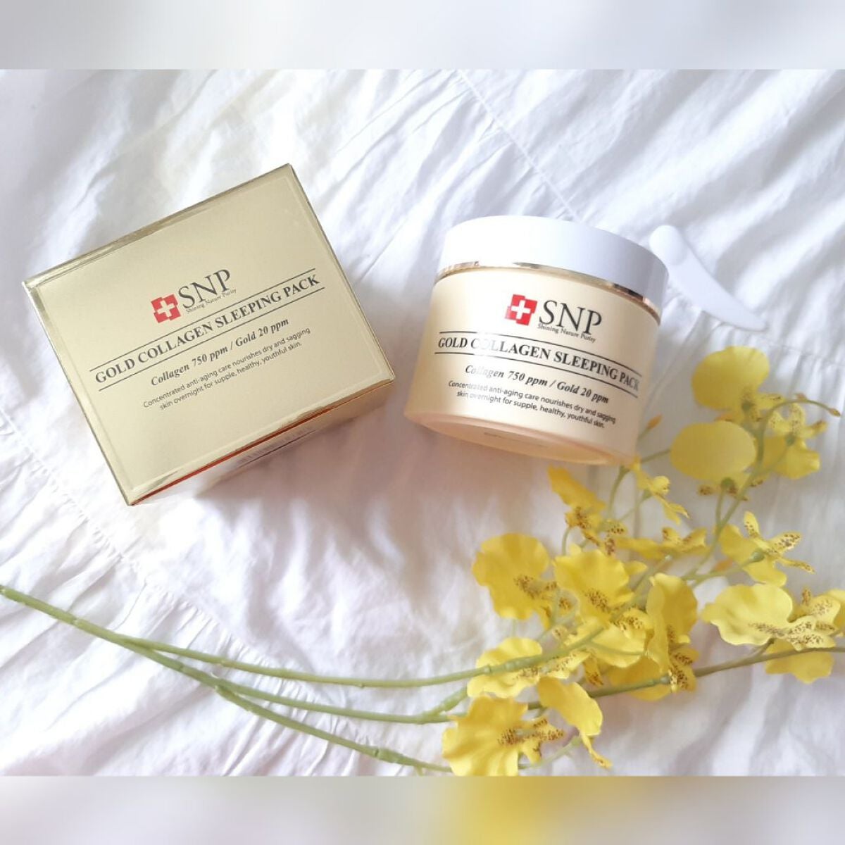 SNP ゴールド コラーゲン スリーピング パック/SNP/シートマスク・パックを使ったクチコミ(1枚目)