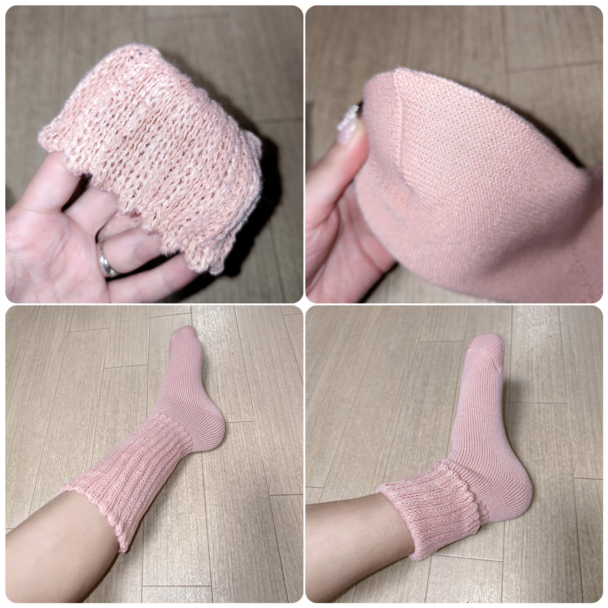 起毛であったかルームソックス ミドル丈/&ONDO/暖かい靴下を使ったクチコミ（2枚目）