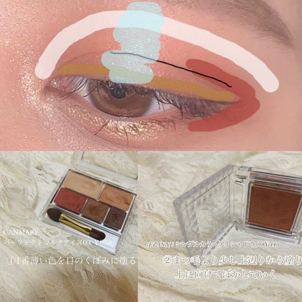 パーフェクトマルチアイズ/キャンメイク/アイシャドウパレットを使ったクチコミ(2枚目)