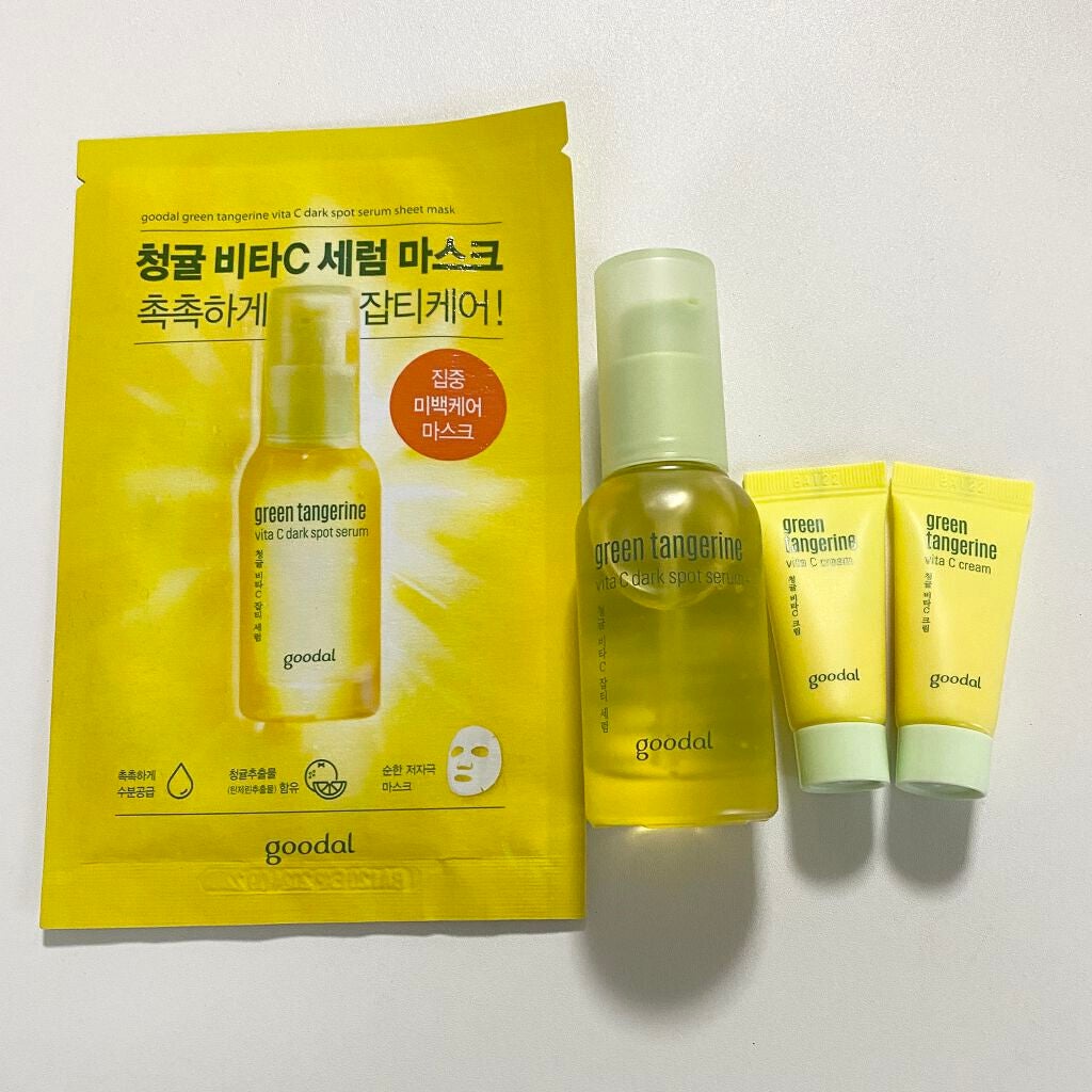 グリーンタンジェリン ビタC ダークスポットケアセラム/goodal/美容液を使ったクチコミ(2枚目)