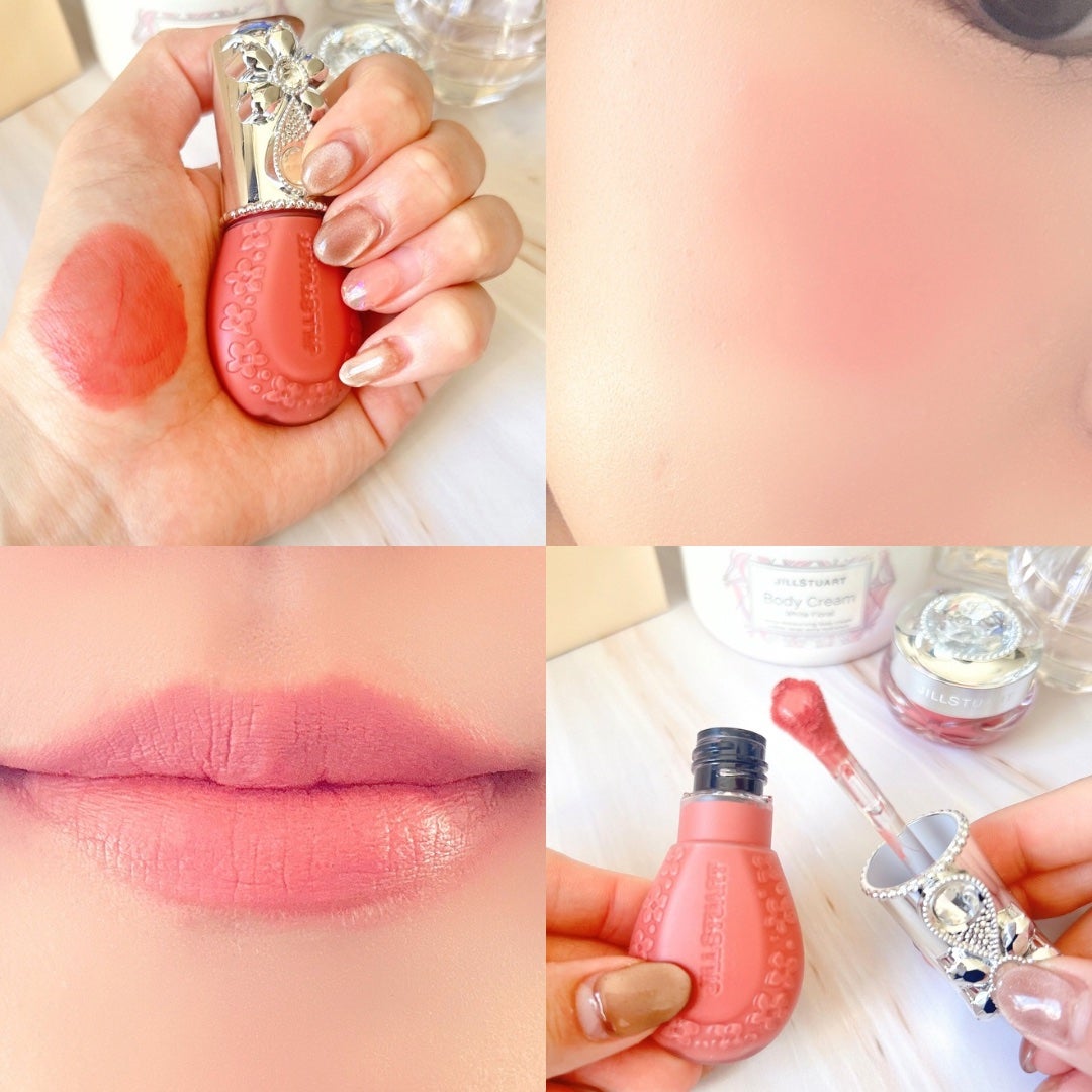 ジルスチュアート ブルームドロップ リップ&チーク シフォン/JILL STUART/リキッドチークを使ったクチコミ(5枚目)