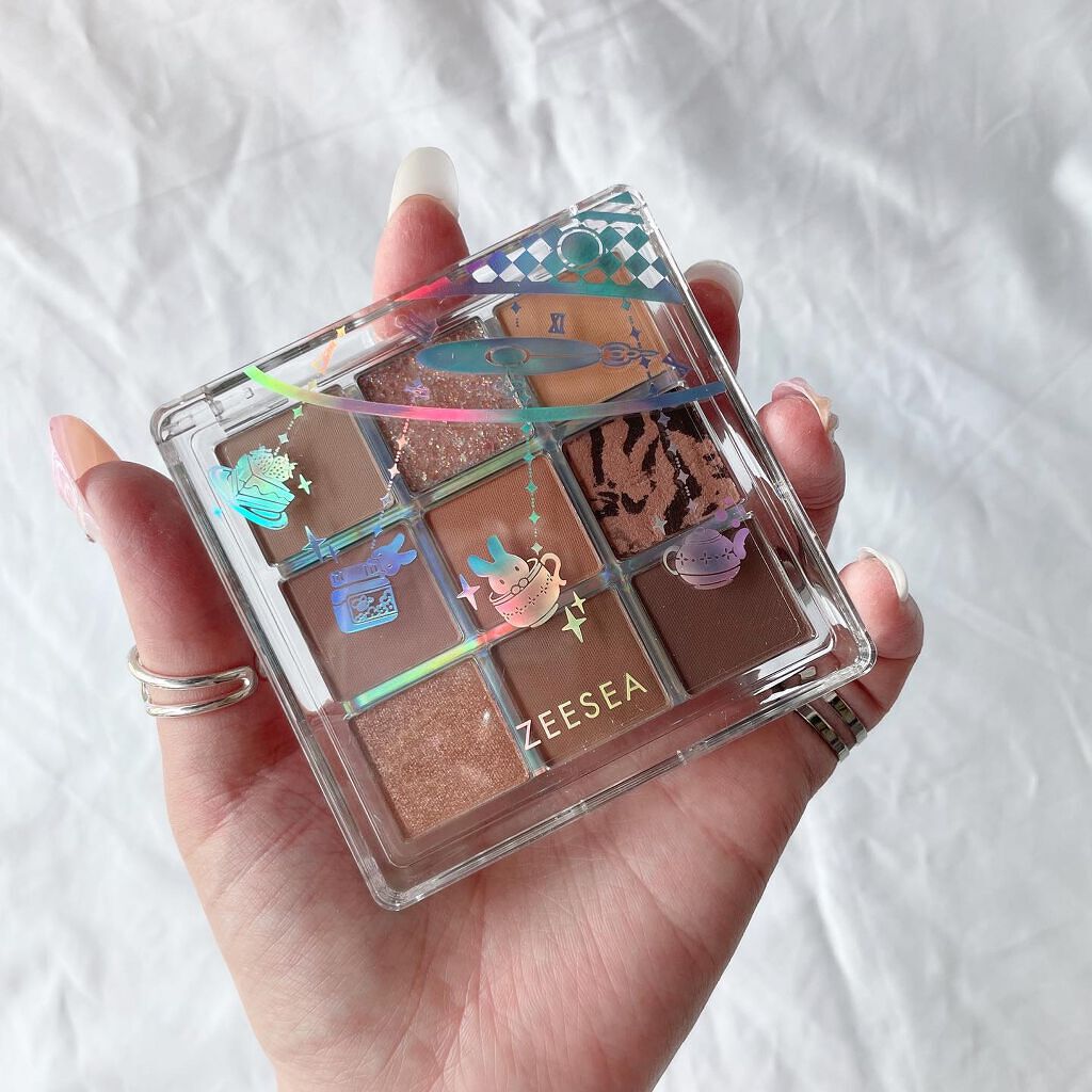 クォーツ 9色アイシャドウパレット(ドリームランドアイシャドウ) J16 アーモンドミルクティー/ZEESEA/アイシャドウパレットを使ったクチコミ（2枚目）