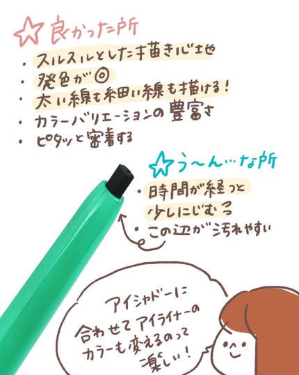 「密着アイライナー」クリームペンシル/デジャヴュ/ペンシルアイライナーを使ったクチコミ(5枚目)
