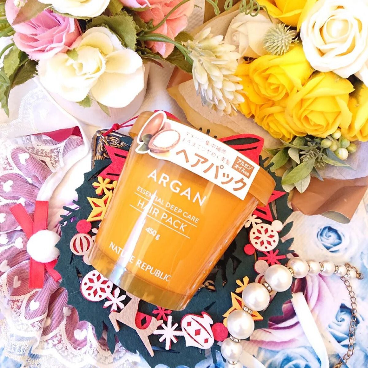アルガンエッセンシャル ディープケアヘアパック/ネイチャーリパブリック/ヘアマスク・ヘアパックを使ったクチコミ(1枚目)