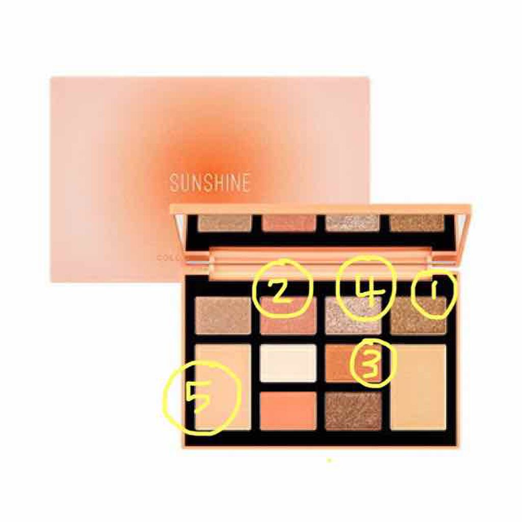 カラーフィルターシャドウパレット(ラインフレンズエディション)/MISSHA/アイシャドウパレットを使ったクチコミ(3枚目)