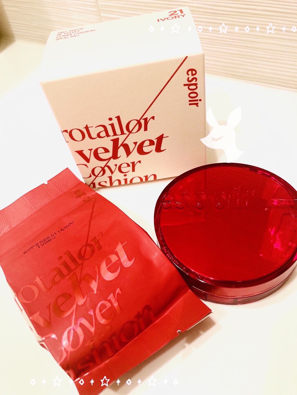 プロテーラービーベルベットカバークッション/espoir/クッションファンデーションを使ったクチコミ（1枚目）