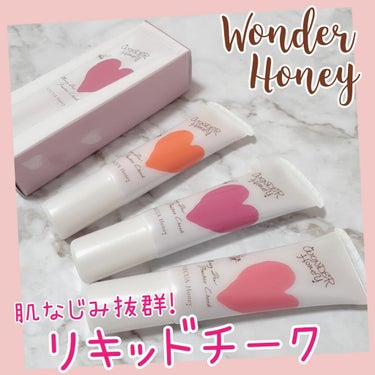 ワンダーハニー ピーチーズチーク /VECUA Honey/ジェル・クリームチークを使ったクチコミ（1枚目）