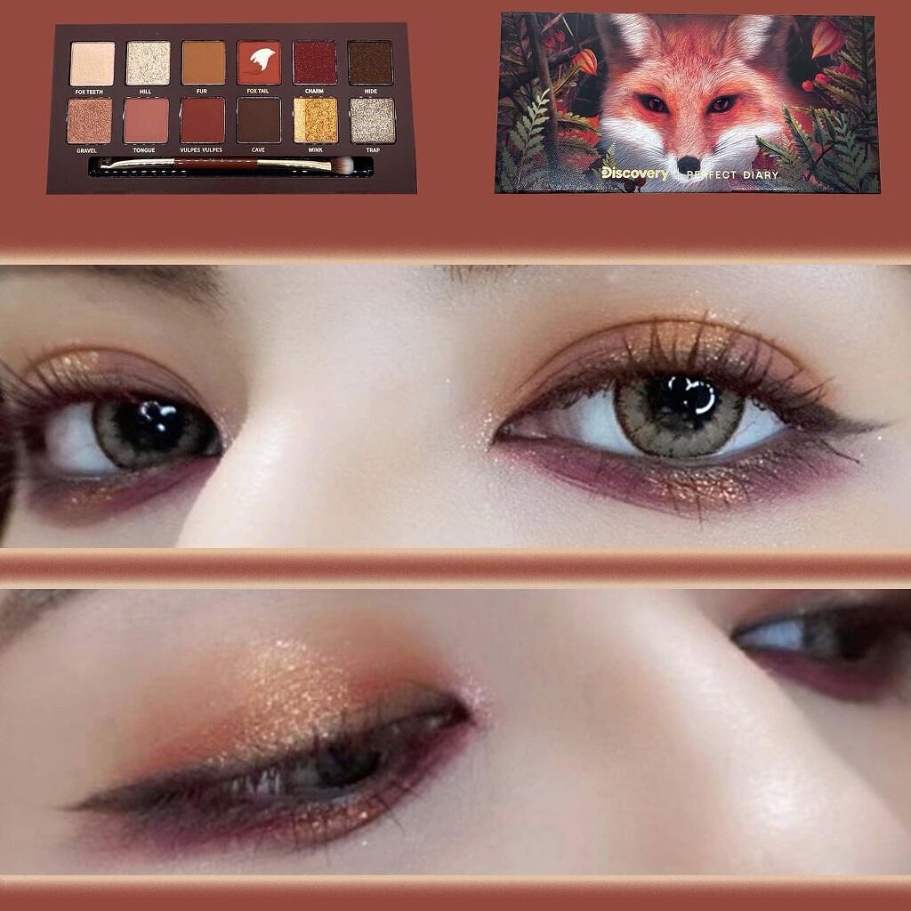 エクスプローラ12色 動物アイシャドウパレット/PERFECT DIARY/アイシャドウパレットを使ったクチコミ（2枚目）