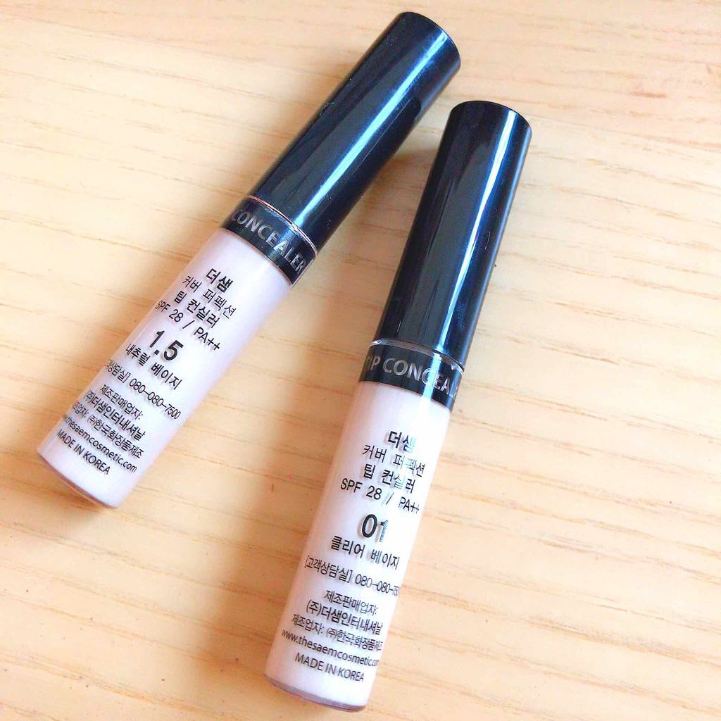 カバーパーフェクション チップコンシーラー/the SAEM/リキッドコンシーラーを使ったクチコミ(2枚目)