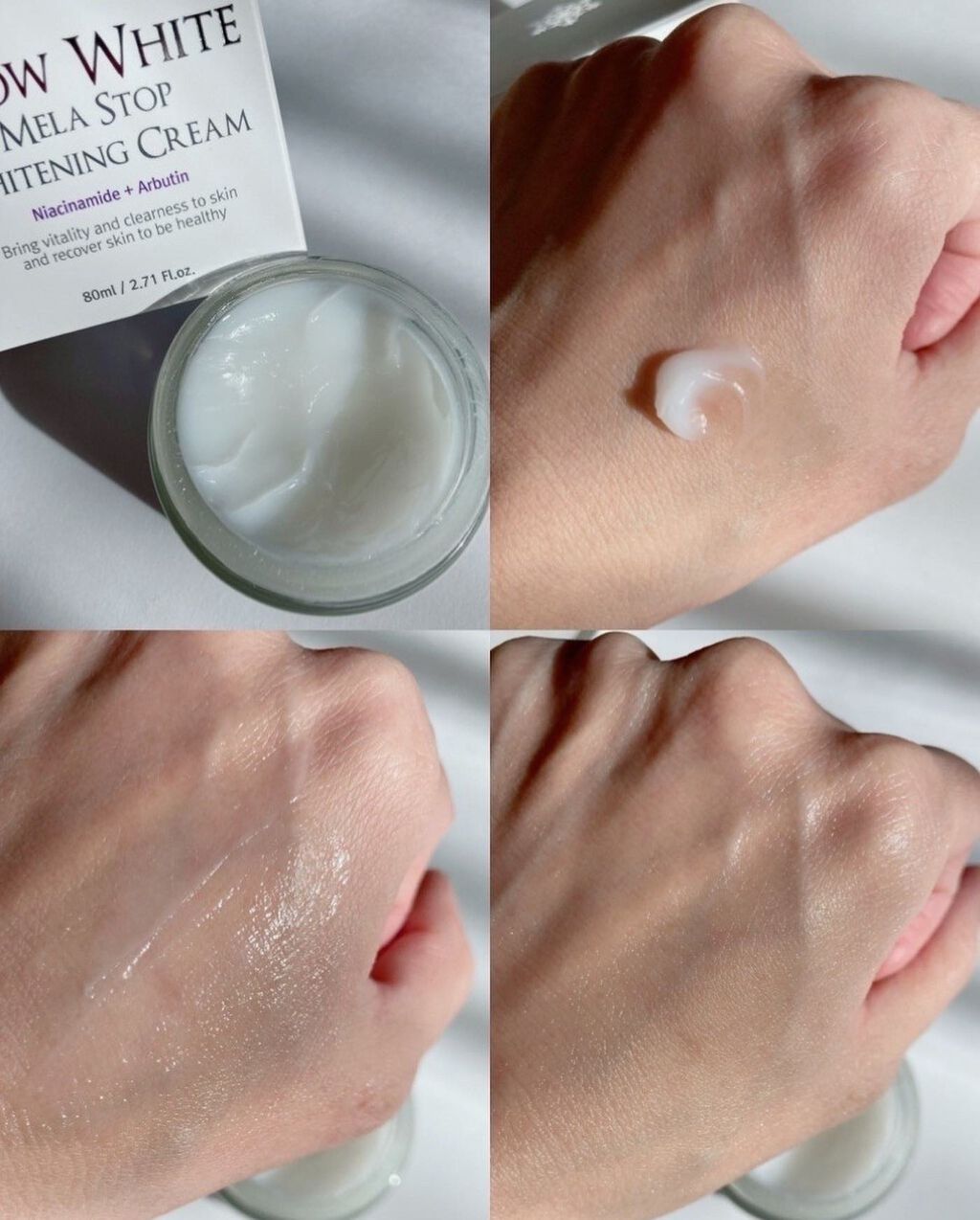 Snow White Mela Stop Whitening Cream/ビューティーレシピ/フェイスクリームを使ったクチコミ（3枚目）