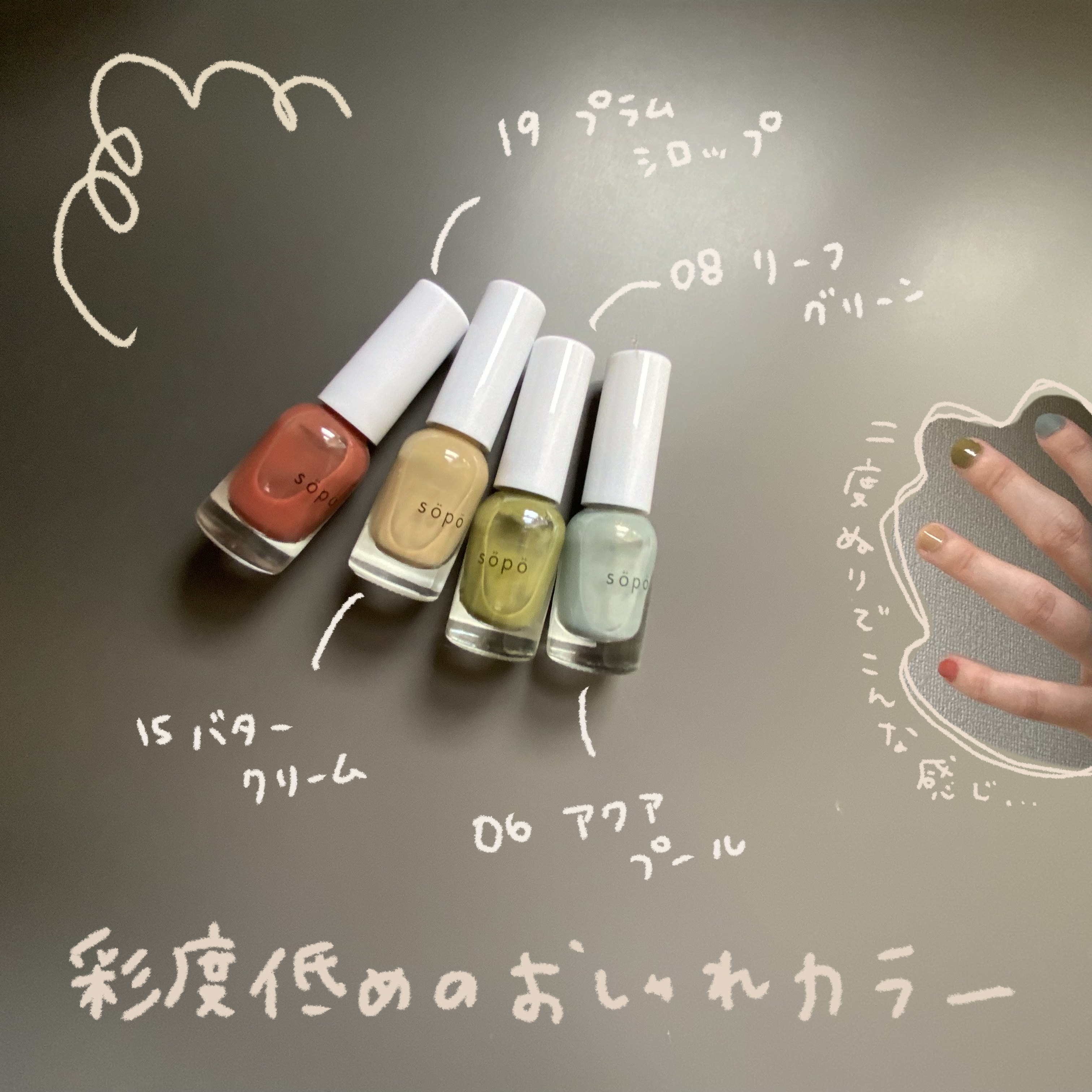 ネイルポリッシュ 15 バタークリーム　/sopo/マニキュアを使ったクチコミ（2枚目）