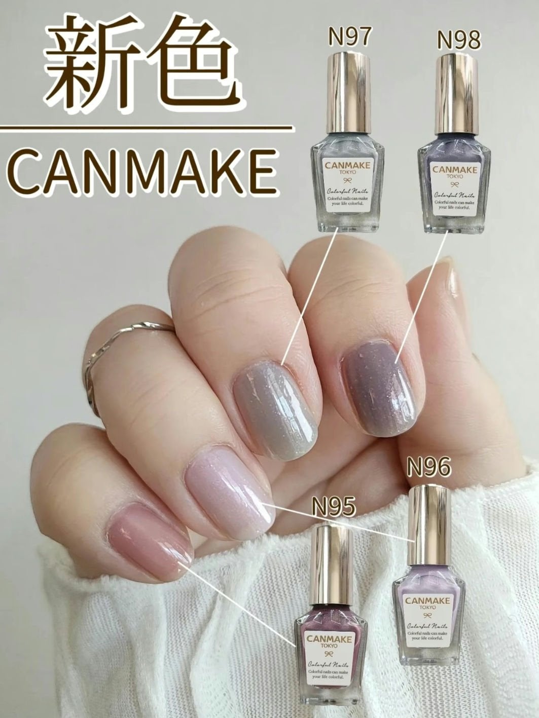 カラフルネイルズ/キャンメイク/マニキュアを使ったクチコミ(1枚目)