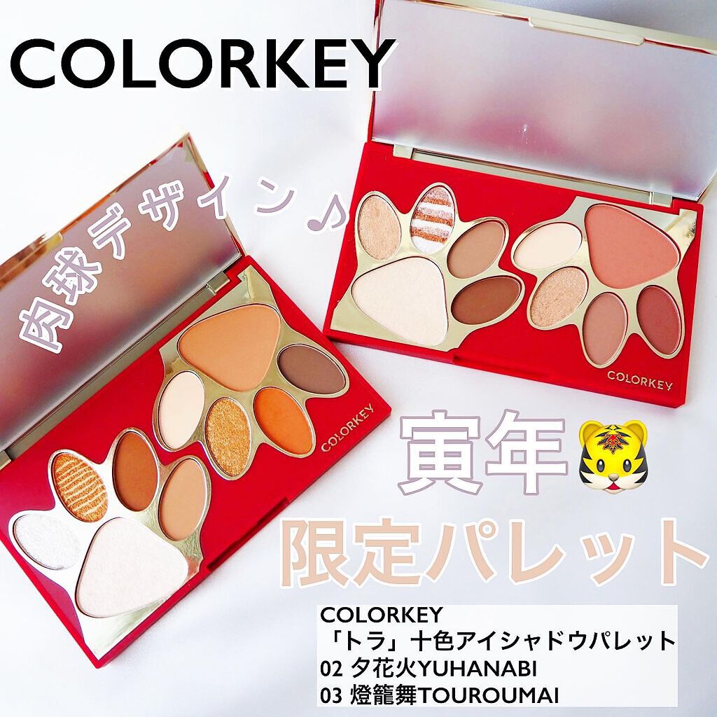 トラ十色アイシャドウパレット/COLORKEY/アイシャドウパレットを使ったクチコミ（1枚目）