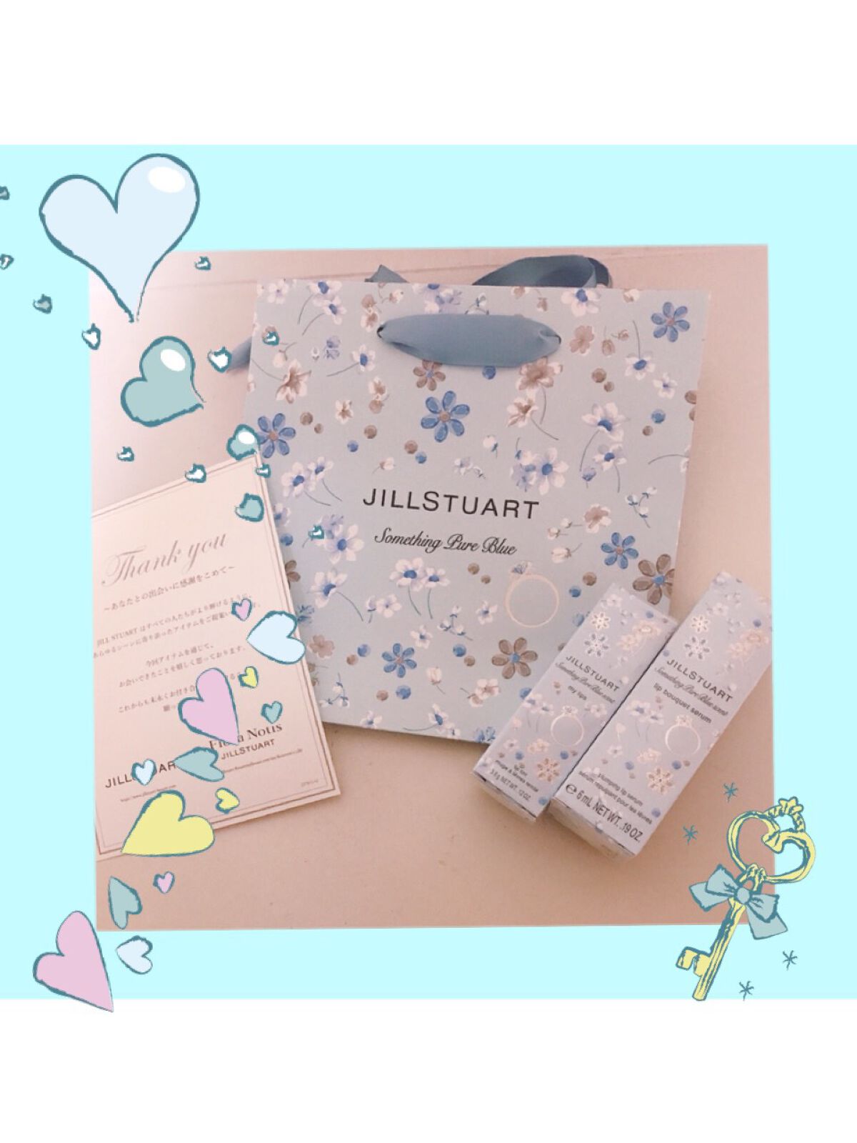 サムシングピュアブルー セント　マイリップス 01 my dearest blue ring/JILL STUART/口紅を使ったクチコミ（1枚目）